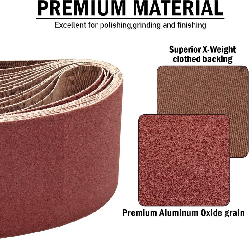 SHUTTLE GENIUS 3x18 Belt Sander Sanding Belts, 80 Grit Aluminum Oxide Sander Paper 3 x 18 Inch, 12 Pack (3x18in,80 Grit) - Image 4